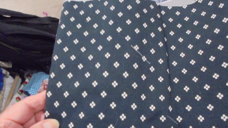 Black with white stylized flower cotton or mix 30cm x 120cm Carousel 1