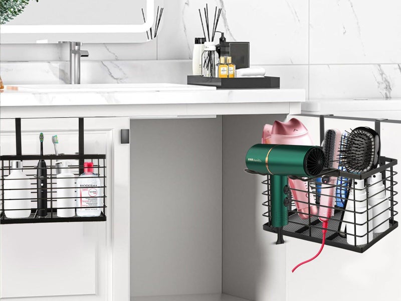 Hair Tool Organizer 3-in-1 Blow Dryer Holder Adjustable Height Carousel 6