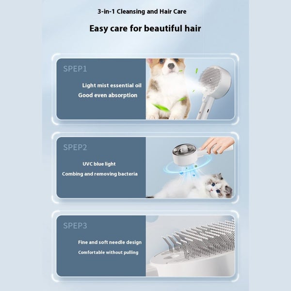 Animal Hair Remover Brush For Dogs And Cats With Self Cleaning Functionality Carousel 2