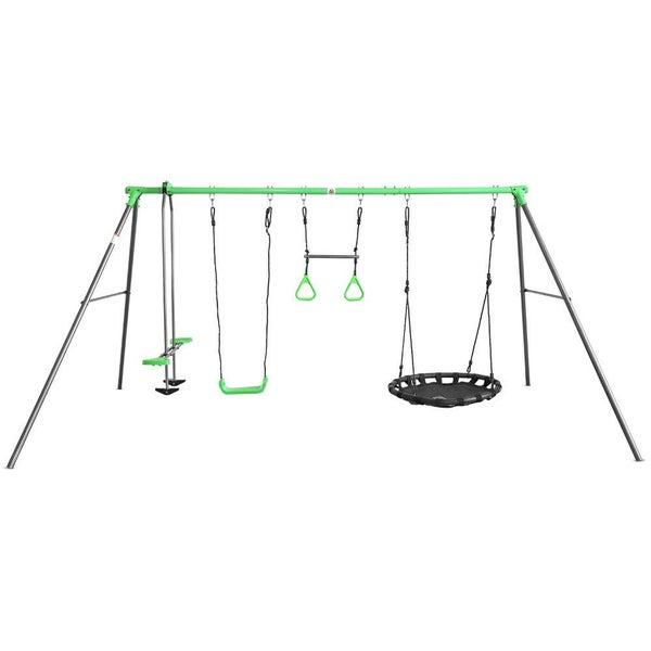 Lifespan Lynx 4 Station Swing Set Outdoor Swings Carousel 1