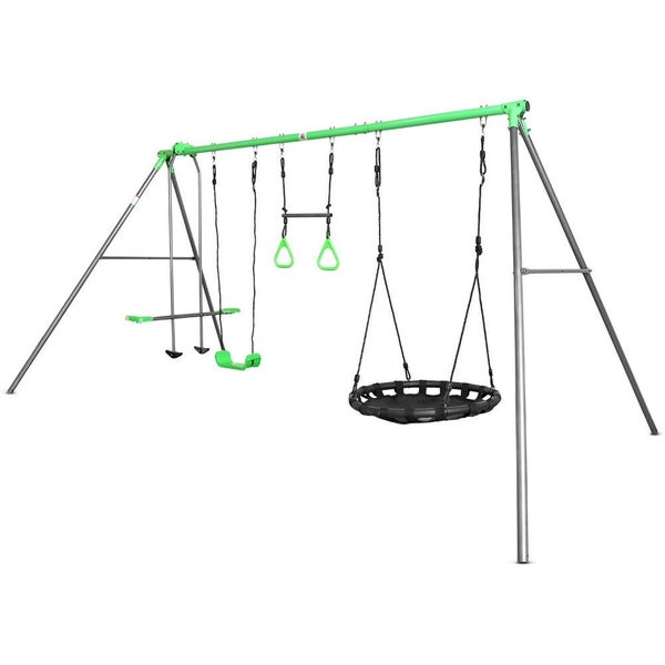 Lifespan Lynx 4 Station Swing Set Outdoor Swings Carousel 2