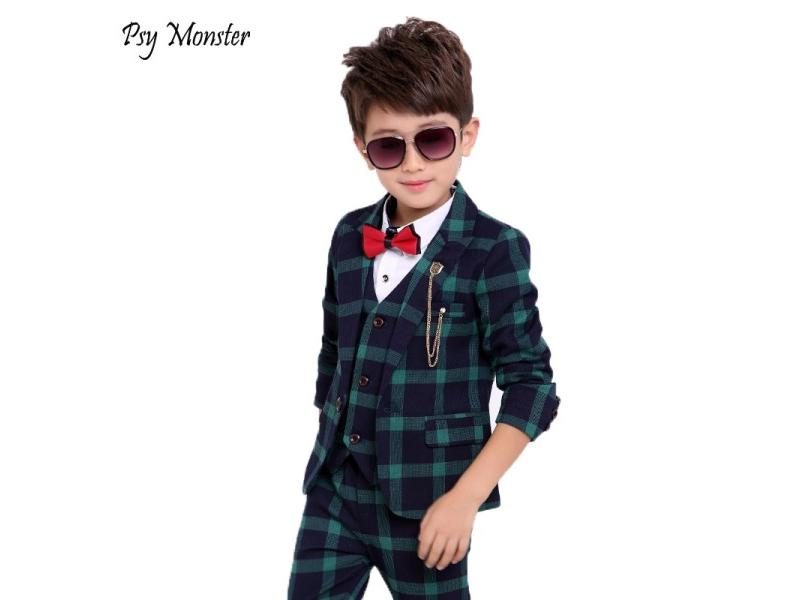 Boys' Formal School Suits 3pcs Tuxedo For Weddings Proms Carousel 2