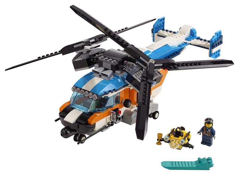 LEGO Creator 3in1 Twin Rotor Helicopter 31096 Building Kit (569 Pieces) Carousel 3