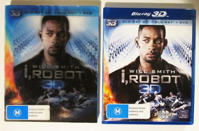 I, Robot - 3D Blu-Ray, 2D Blu-Ray and DVD - with Extra 3D Lenticular Cover64573508784001111