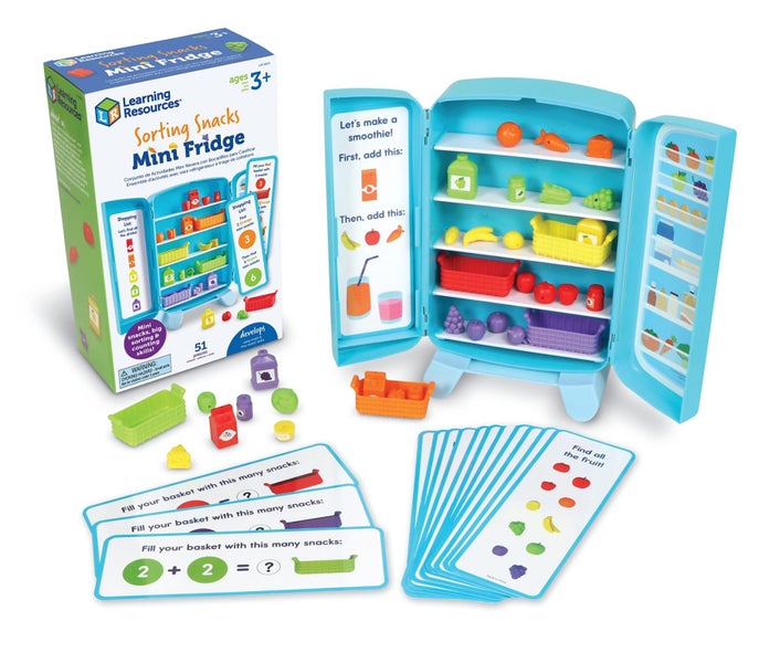 Learning Resources Sorting Snacks Mini Fridge - Toddler Toys, Mini Food Toys, Pr Carousel 1