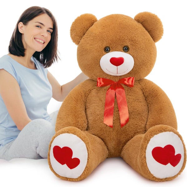 MaoGoLan Giant Teddy Bear Plush 42",Big Teddy Bear Stuffed Animal with Heart Foo Carousel 1