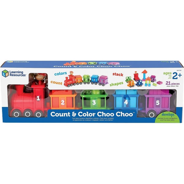 Learning Resources Count & Color Choo Choo, Interactive Train Learning Toy, 21 P Carousel 2