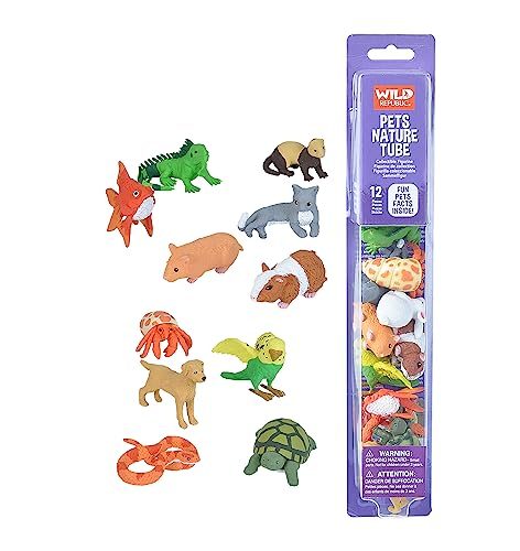 WILD REPUBLIC Pets Figurines Tube, Turtle, Guinea Pig, Snake, Hamster, Hermit Cr Carousel 1
