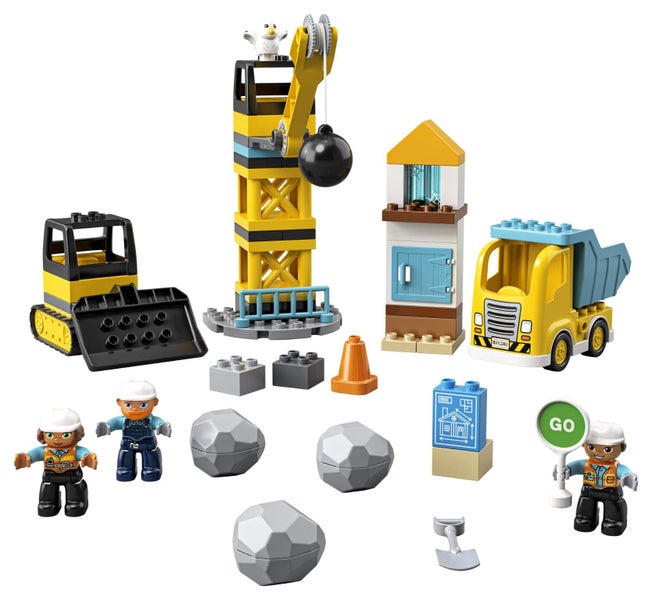 LEGO DUPLO Construction Wrecking Ball Demolition 10932 Toy for Preschool Kids; B Carousel 2
