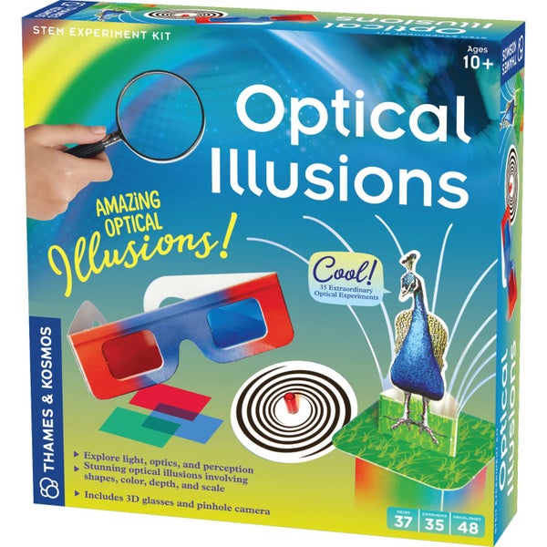 Thames & Kosmos Optical Illusions STEM Experiment Kit | 35 Amazing Optical Exper Carousel 1