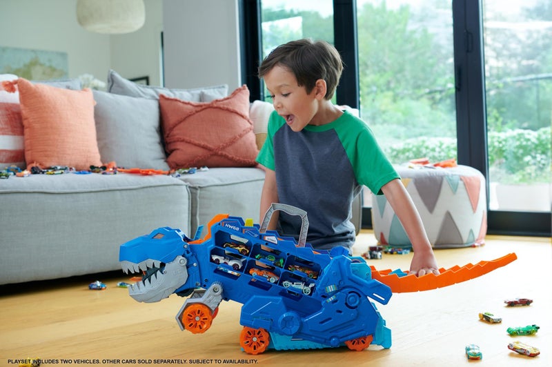 Hot Wheels City Toy Car Track Set, Ultimate T-Rex Transporter, Dinosaur Hauler f Carousel 3