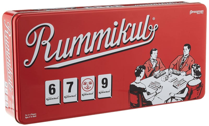 Rummikub in Retro Tin - The Original Rummy Tile Game by Pressman Red, 5" Carousel 1