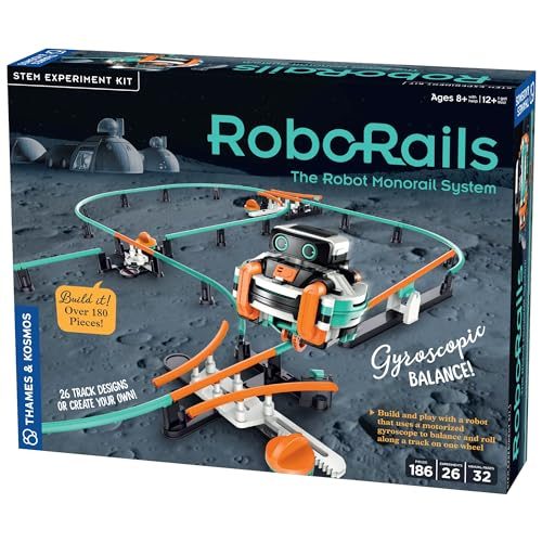 Thames & Kosmos RoboRails STEM Kit, Toy of The Year Finalist, Build a Robot Mono Carousel 1