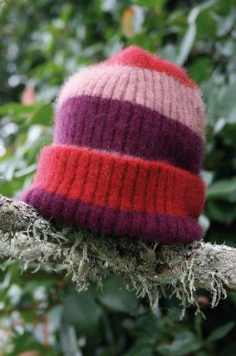 Possum Merino Child's Stripe Rib Beanie Carousel 1