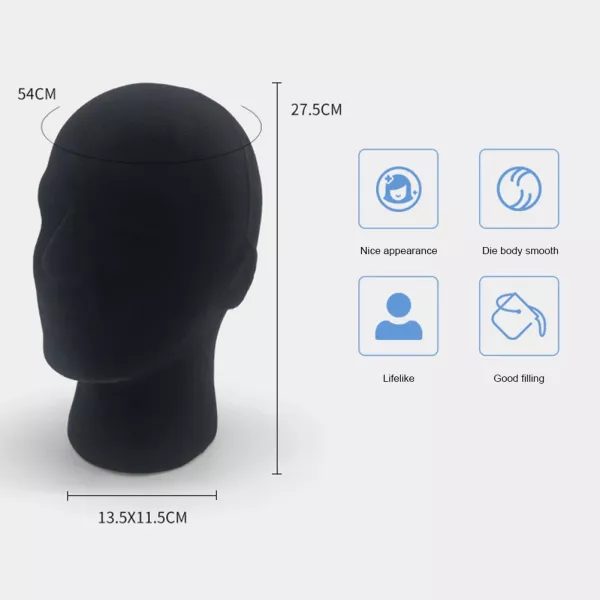 Foam Mannequin Head Dummy Male/Female Head Model Hat Wig Glasses Display Carousel 1