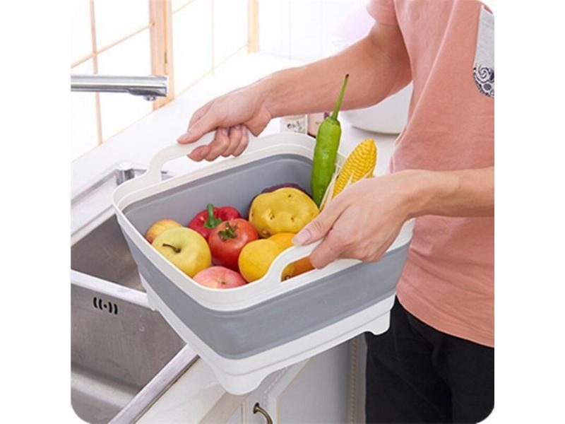Square Kitchen Sink With Drain Basket For Travel Outdoor Use Carousel 2