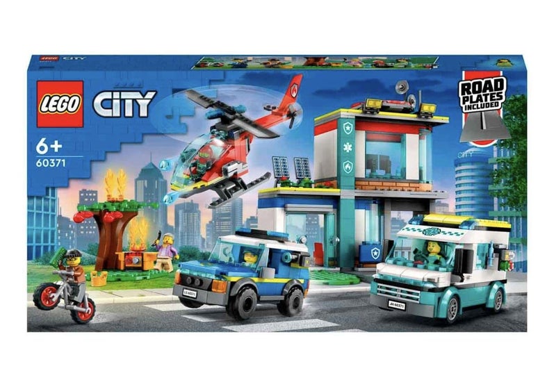 LEGO 60371 City Emergency Vehicle Headquarters Building Set with Toy Helicopter, Carousel 2