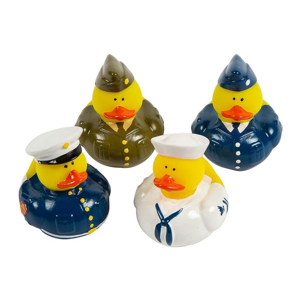 Fun Express Uniform Armed Forces Military Rubber Duckies (Set of 12 Ducks) Carousel 1