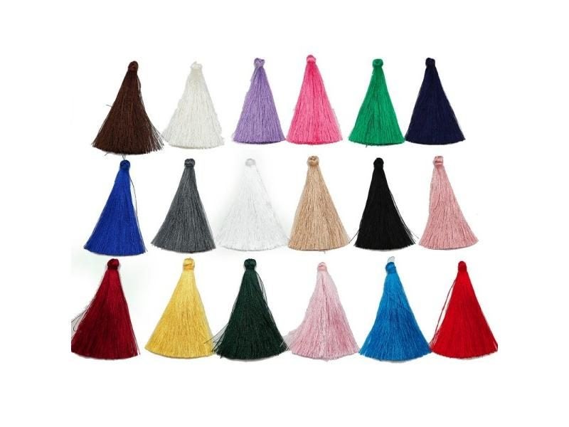 65mm Rich Color Chinese Handmade Calendar Curtain Tassel Fringe Purl Macrame Carousel 2