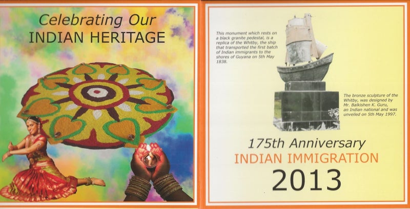 GUYANA 2013 $2000 175TH ANNIVERSARY INDIAN MIGRATION COIN in folder UNC Carousel 1