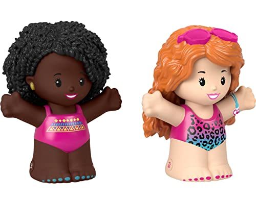 Fisher-Price Little People Toddler Toys Barbie Swimming Figure Set with 2 Charac Carousel 1