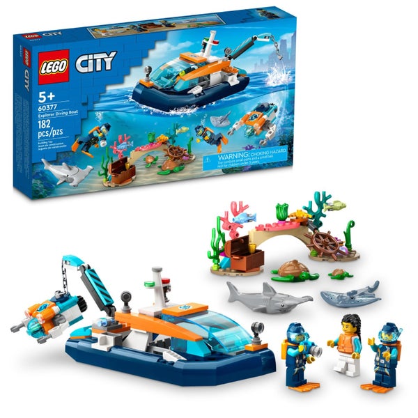LEGO 60377 City Sea Explorer Boat Set Carousel 1