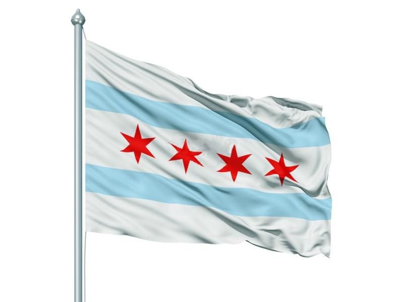 3x5' Feet Chicago City Flag 100% Polyester Solid Material Decorations For Carousel 1
