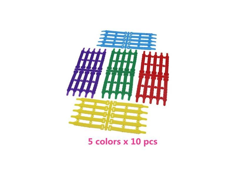 50 Pcs Farm Animal Pet Bird Foot Rings In 5 Colors Soft PVC Carousel 1