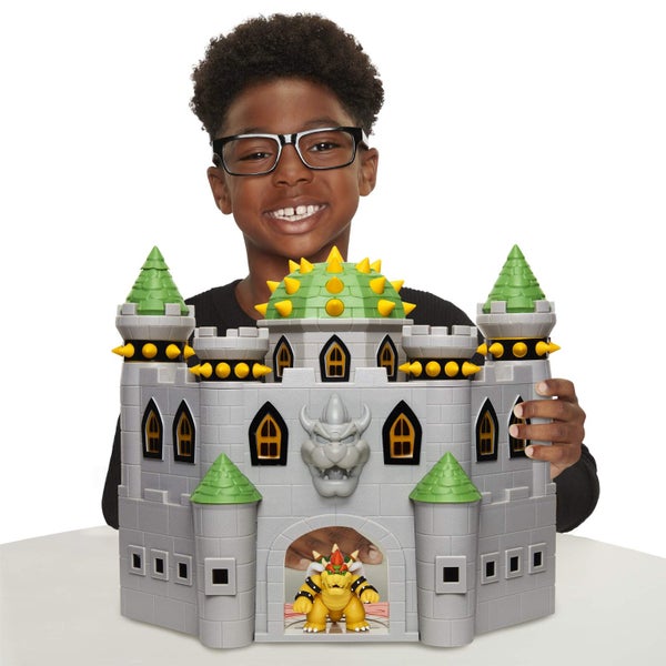 Super Mario Nintendo Deluxe Bowser's Castle Playset with 2.5" Exclusive Articula Carousel 1