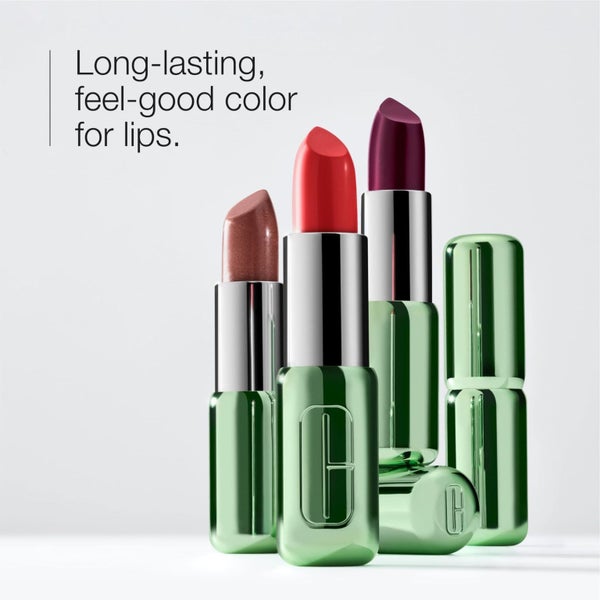 Clinique Pop Longwear Lipstick | Long Lasting, Satin, Matte + Shine, Beach Pop, Carousel 2