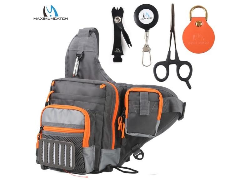 Maximumcatch Crossbody Fishing Sling Bag Waterproof Multi Function Fishing Lure Carousel 1