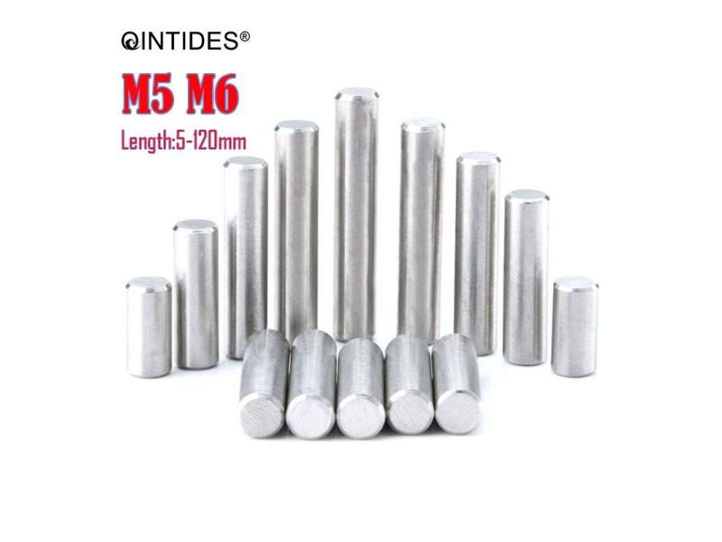 QINTIDES 20/500Pcs M5 M6 Length: 5-100mm Parallel Pins Stainless Steel High Carousel 1