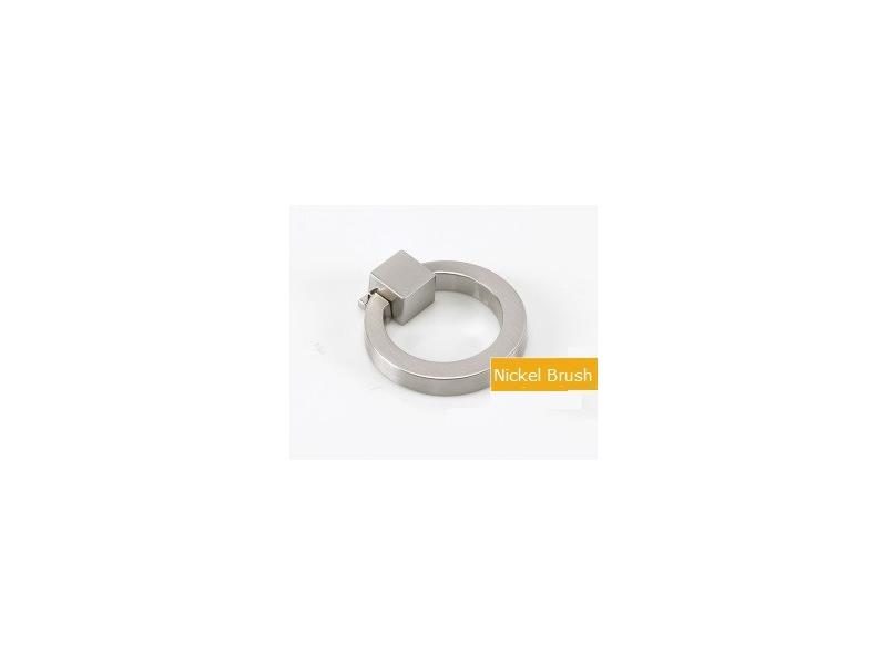 10Pcs Zinc Alloy Square Round Pull Ring Cupboard Furniture Cabinet Shiny Chrome Carousel 1