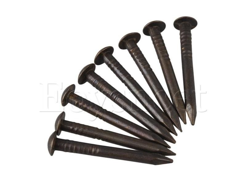 2.2x0.2cm Round Head Antique Pure Copper Wood Screw Nail Set Of 50 Black Carousel 1