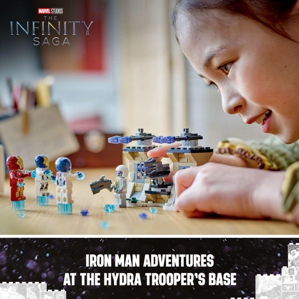 LEGO Marvel Iron Man & Iron Legion vs. Hydra Soldier Building Set, Avengers Toy Carousel 2