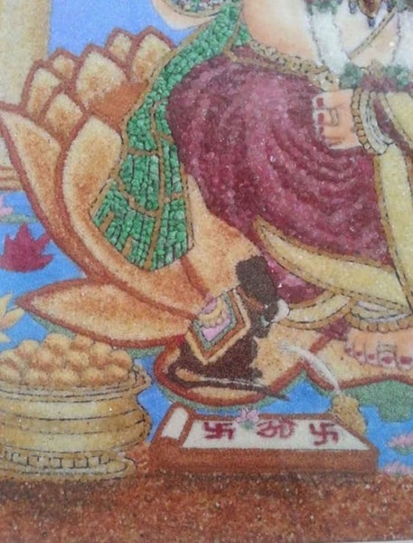 Gemstones Painting - Ganesha - Hand-Made with Genuine Gemstones Carousel 3