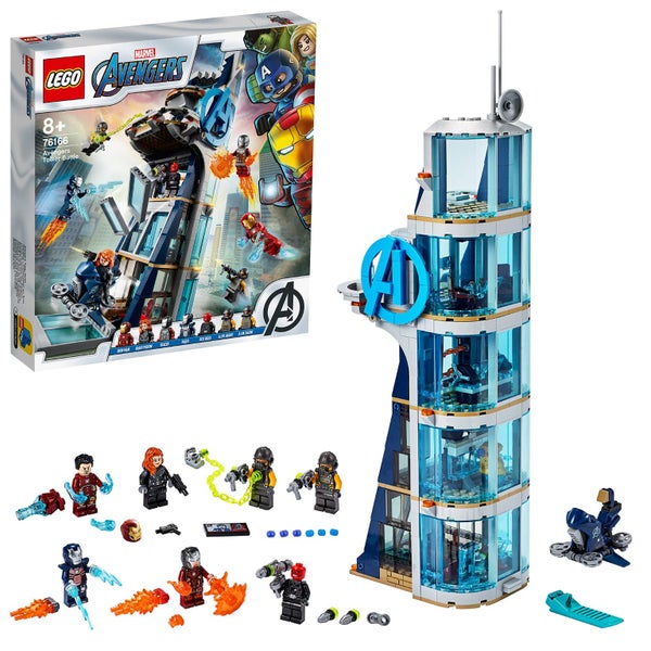 LEGO 76166 Marvel Avengers Tower Battle Set with Iron Man, Black Widow & Red Sku Carousel 1