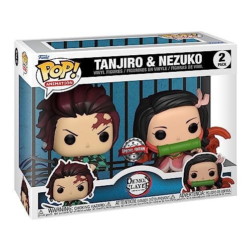 Demon Slayer: Kimetsu no Yaiba Pack 2 POP! Animation Vinyl Figurines Tanjiro & N Carousel 1