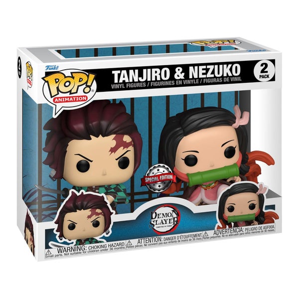 Demon Slayer: Kimetsu no Yaiba Pack 2 POP! Animation Vinyl Figurines Tanjiro & N Carousel 2