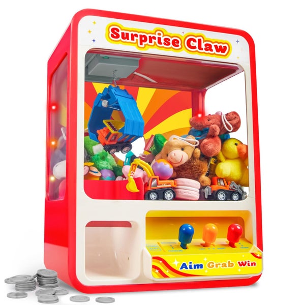 JOYIN Claw Machine Arcade Toy with LED Light & Adjustable Sound, Rechargable Dis Carousel 1