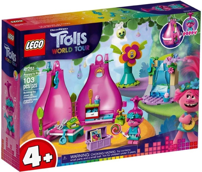 LEGO Trolls World Tour Poppy's Pod 41251 Trolls Playhouse Building Kit with Popp Carousel 2