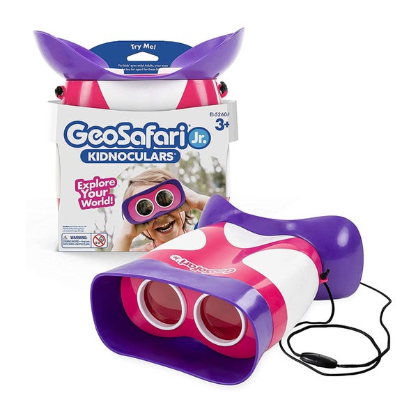 Educational Insights GeoSafari Jr. Kidnoculars Pink Binoculars For Toddlers & Ki Carousel 1