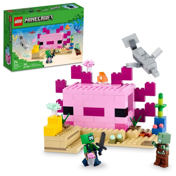LEGO Minecraft The Axolotl House 21247 Building Toy Set, Creative Adventures at Carousel 2