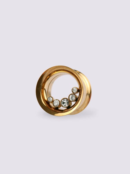 Gold Clear Gem Tunnel 12mm Carousel 1