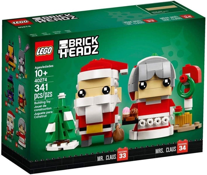 LEGO BrickHeadz Mr. & Mrs. Claus 40274 Building Kit (341 Pieces) Carousel 1
