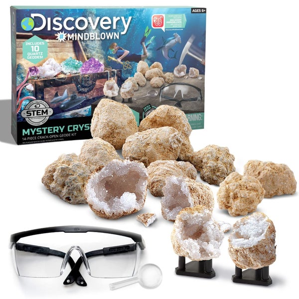 Discovery Kids Toy Mystery Crystals Geode Excavation Kit 14pc Carousel 1