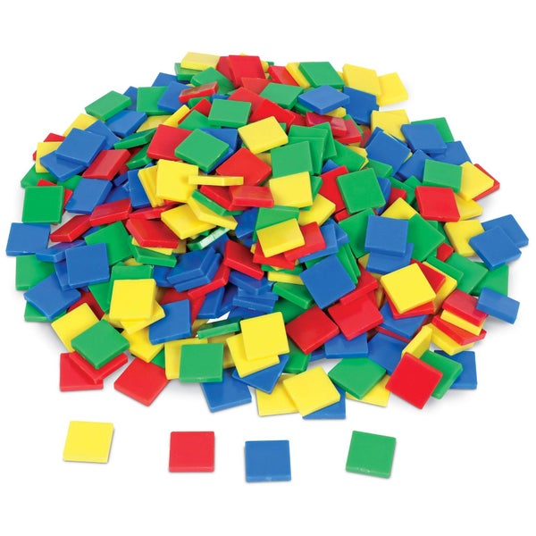 Learning Resources Square Color Tiles, Counting, Sorting Toy, Set of 400 in 6 Co Carousel 2