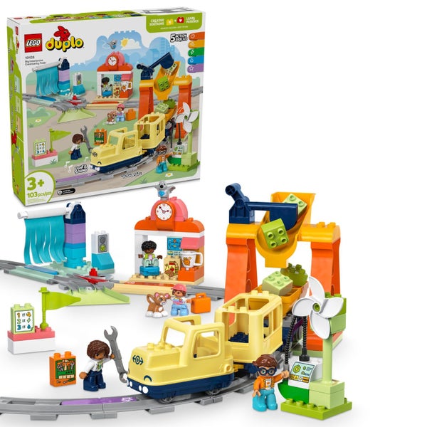 LEGO DUPLO Town Big Interactive Community Train Set - Learning Toddler Train Toy Carousel 1