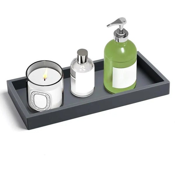Bathroom Counter Tray Durable Silicone Vanity Organizer Carousel 1