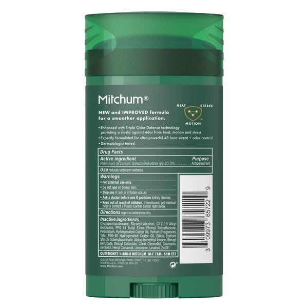 Mitchum Men's Deodorant, Antiperspirant Stick, Triple Odor Defense Invisible Sol Carousel 3